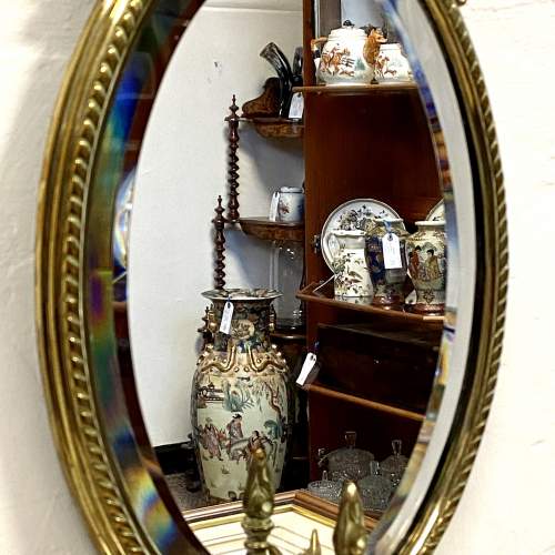 Victorian Brass Girandole Mirror image-4