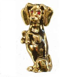 Vintage Gold Plated Dachshund Brooch