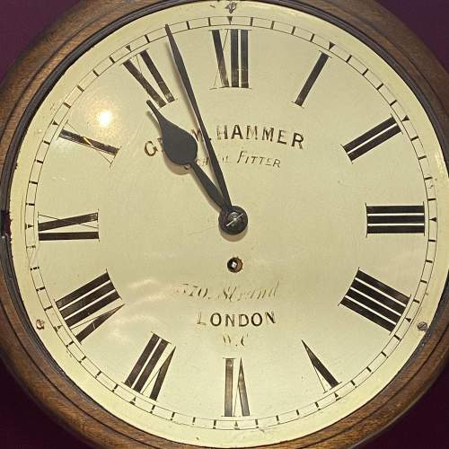 Mid 19th Century Rare Geo M Hammer Fusee Cable Timepiece image-2