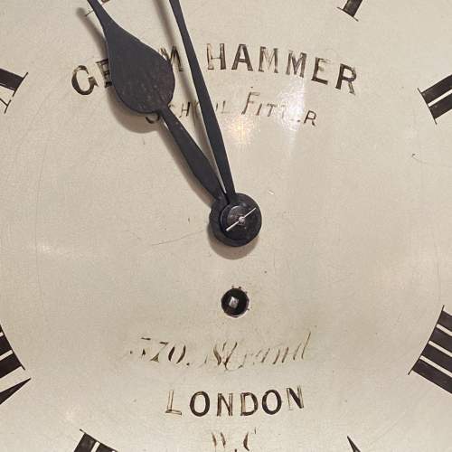Mid 19th Century Rare Geo M Hammer Fusee Cable Timepiece image-3