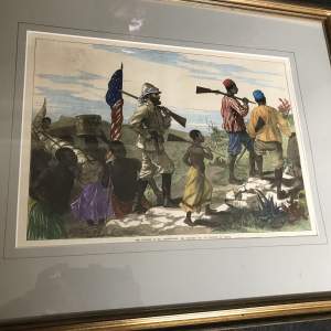 19th Century Aquatint Titled The Finding of Dr. Livingstone