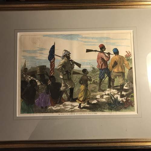 19th Century Aquatint Titled The Finding of Dr. Livingstone image-2