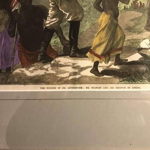 19th Century Aquatint Titled The Finding of Dr. Livingstone image-3