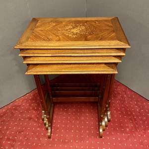 Late Victorian Nest of Mahogany Tables