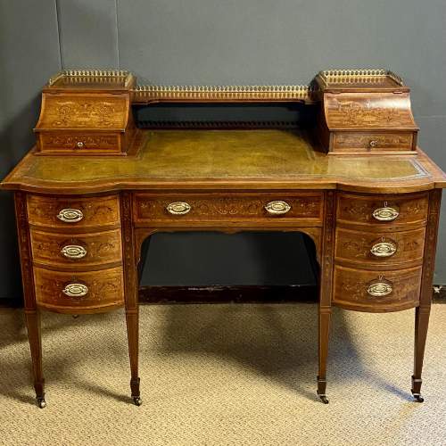 Maple and Co Edwardian Mahogany Carlton House Desk image-1