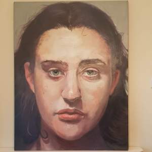 Stunning Large-Scale Original Oil on Canvas Portrait