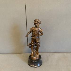 Bronze Figure of a Young Fisher Boy