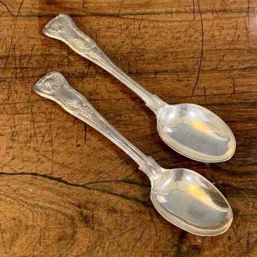 Matched Pair of Victorian Silver Spoons image-1