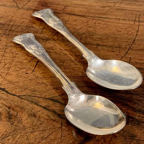 Matched Pair of Victorian Silver Spoons image-2