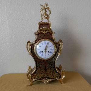 Early 20th Century French Red Boulle Clock