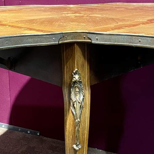19th Century Marquetry Inlaid Occasional Drop Leaf Table image-5