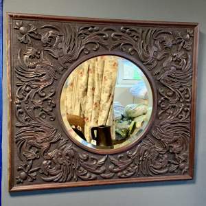 Carved Wooden Framed Wall Mirror