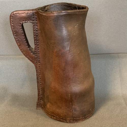 Victorian Brown Leather Four Pint Bombard Pitcher image-4