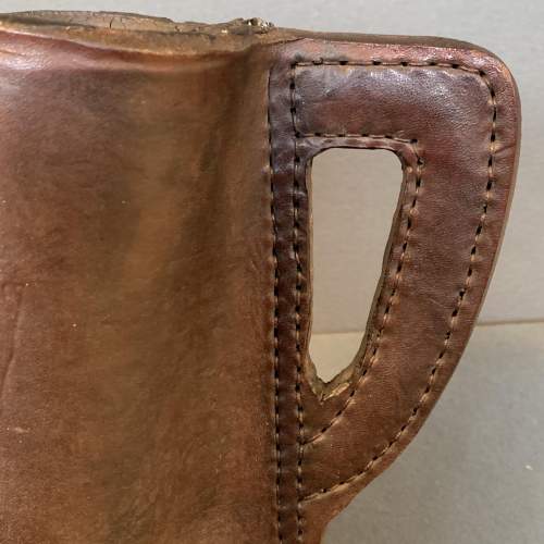 Victorian Brown Leather Four Pint Bombard Pitcher image-5