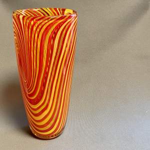 20th Century Castellani Art Glass Spiral Vase