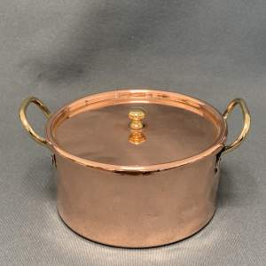 Copper Casserole Pan with Brass Handles