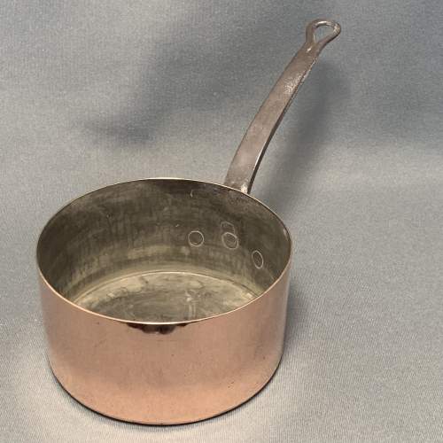 French Copper Saucepan with Metal Handle image-2