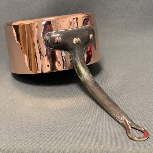 French Copper Saucepan with Metal Handle image-5