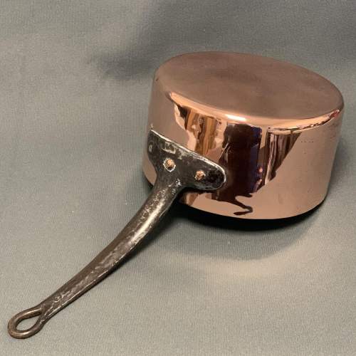 Large French Copper Saucepan with Metal Handle image-5