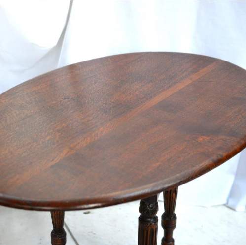 Sturdy and Functional Oak Occasional Table - English Reconstructed image-3