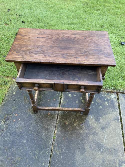 Carved Oak Side Table image-4