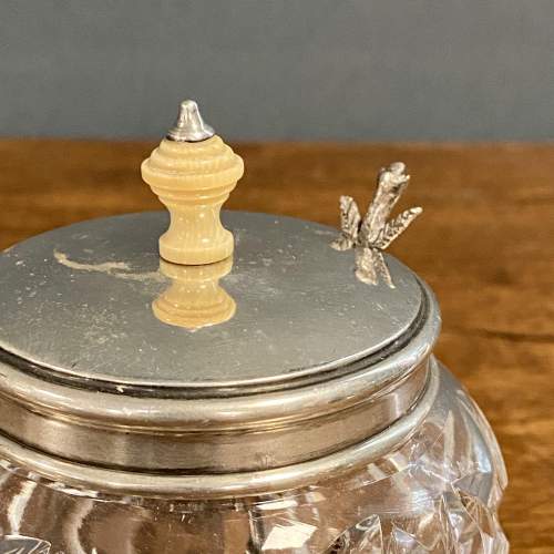 Early 20th Century Cut Glass Preserve Jar with Silver Lid image-2