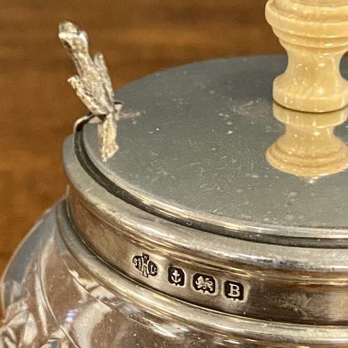 Early 20th Century Cut Glass Preserve Jar with Silver Lid image-3