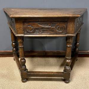 Late 19th Century Oak Credence Table