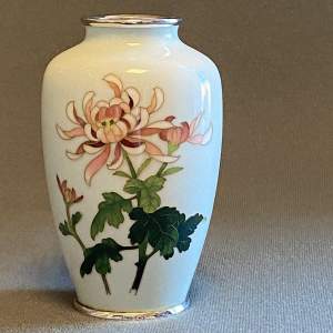 Japanese Silvered Cloisonné Small Vase
