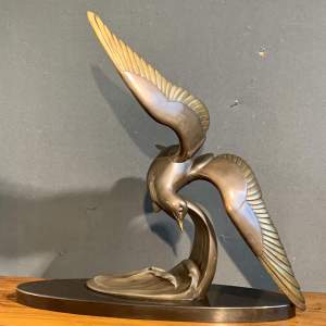 Art Deco Spelter Seagull Figure