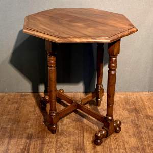 20th Century Octagonal Drop Leaf Occasional Table