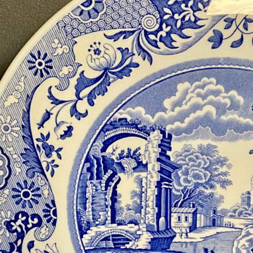 Spode Italian Blue and White Cheese or Serving Plate image-2