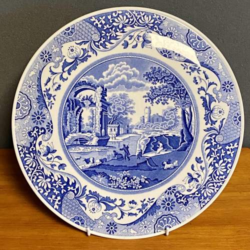 Spode Italian Blue and White Cheese or Serving Plate image-1