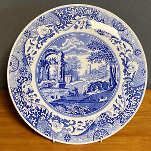 Spode Italian Blue and White Cheese or Serving Plate