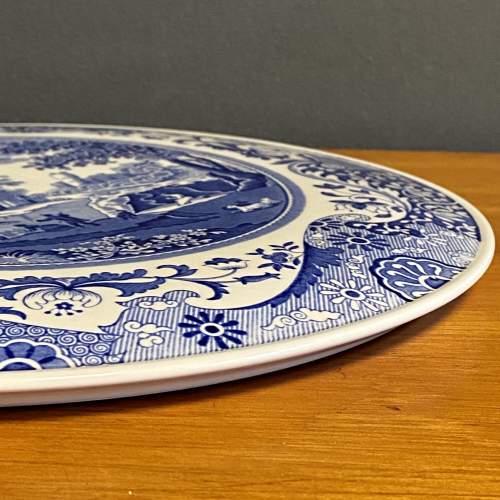 Spode Italian Blue and White Cheese or Serving Plate image-5
