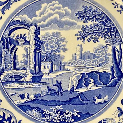 Spode Italian Blue and White Cheese or Serving Plate image-3