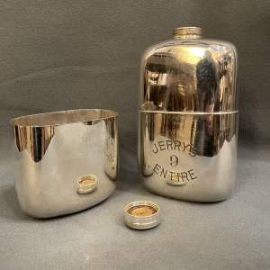 Early 20th Century Silver Plated Spirit Flask