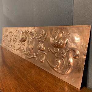 Art Nouveau Copper Plaque
