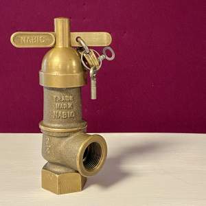 Vintage Solid Brass Nabic Pressure Relief Safety Valve