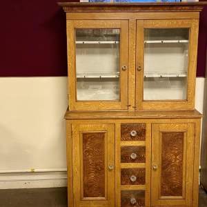 Late Victorian Pine Glazed Dresser or Bookcase