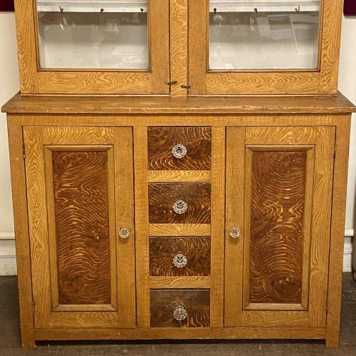 Late Victorian Pine Glazed Dresser or Bookcase image-3