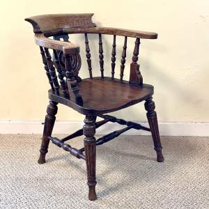 Late Victorian Smokers Bow Armchair