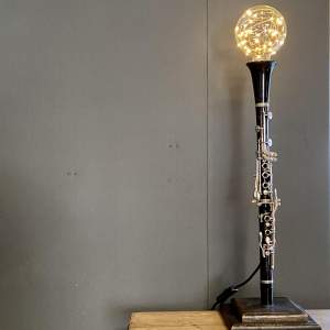 Vintage Clarinet Upcycled Lamp