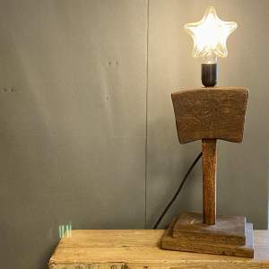 Vintage Wooden Mallet Upcycled Lamp