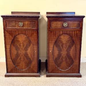 Pair of Late Victorian Mahogany Pedestal Cupboards