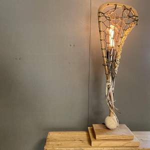 Vintage Lacrosse Stick Upcycled Lamp