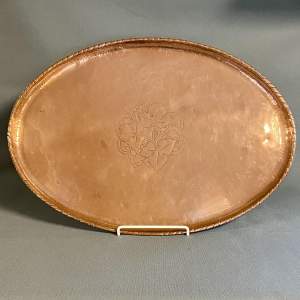 Large Oval Hugh Wallis Copper Tray