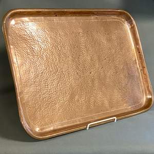 Very Large and Heavy Henry Loveridge Copper Tray