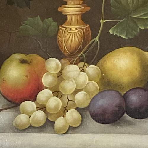 19th Century Edwin Steele Oil on Canvas Still Life of Fruit image-3