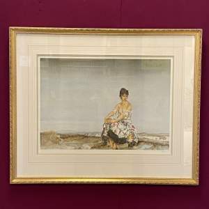 William Russell Flint Limited Edition Print Portrait of a Woman
